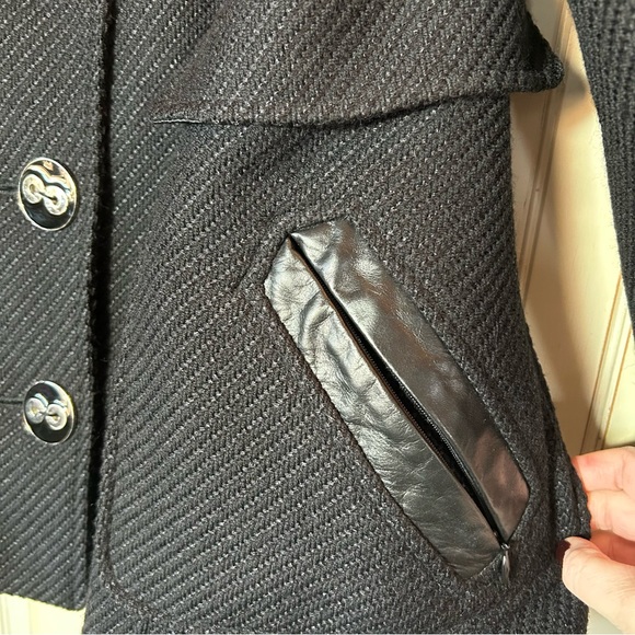 Mackage Black Wool Button Up Jacket Sz M EUC - Picture 4 of 13